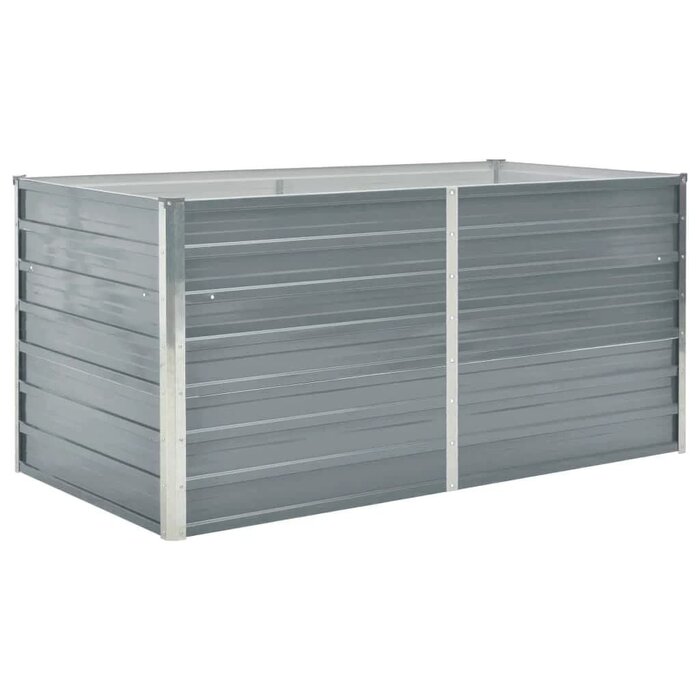 Vidaxl Bac à fleurs surélevé en acier galvanisé - 160x80x77 cm - Jusqu'à 50% de remise
