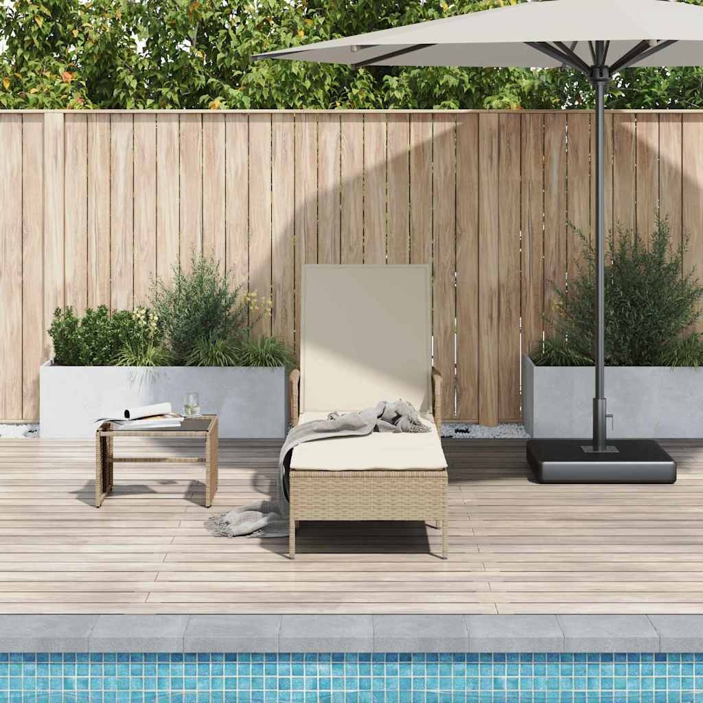 Vidaxl Bain de soleil en rotin 200 cm - Jusqu'à 30% de remise