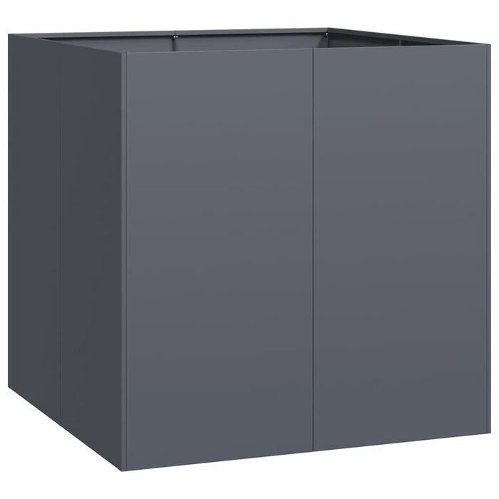 Vidaxl Jardinière carrée acier anthracite 80x80 cm - Jusqu'à -35%