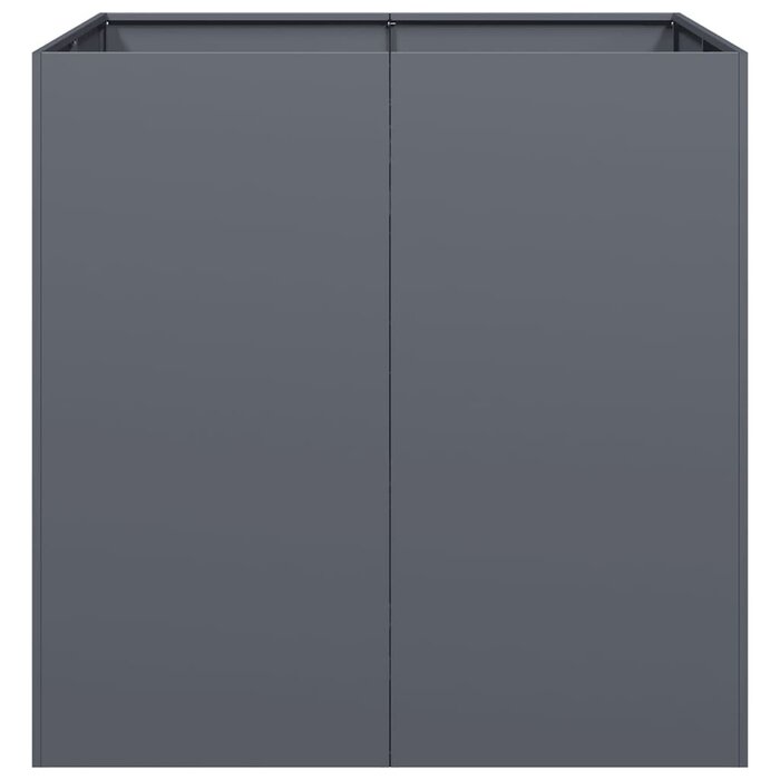 Vidaxl Jardinière carrée acier anthracite 80x80 cm - Jusqu'à -35%