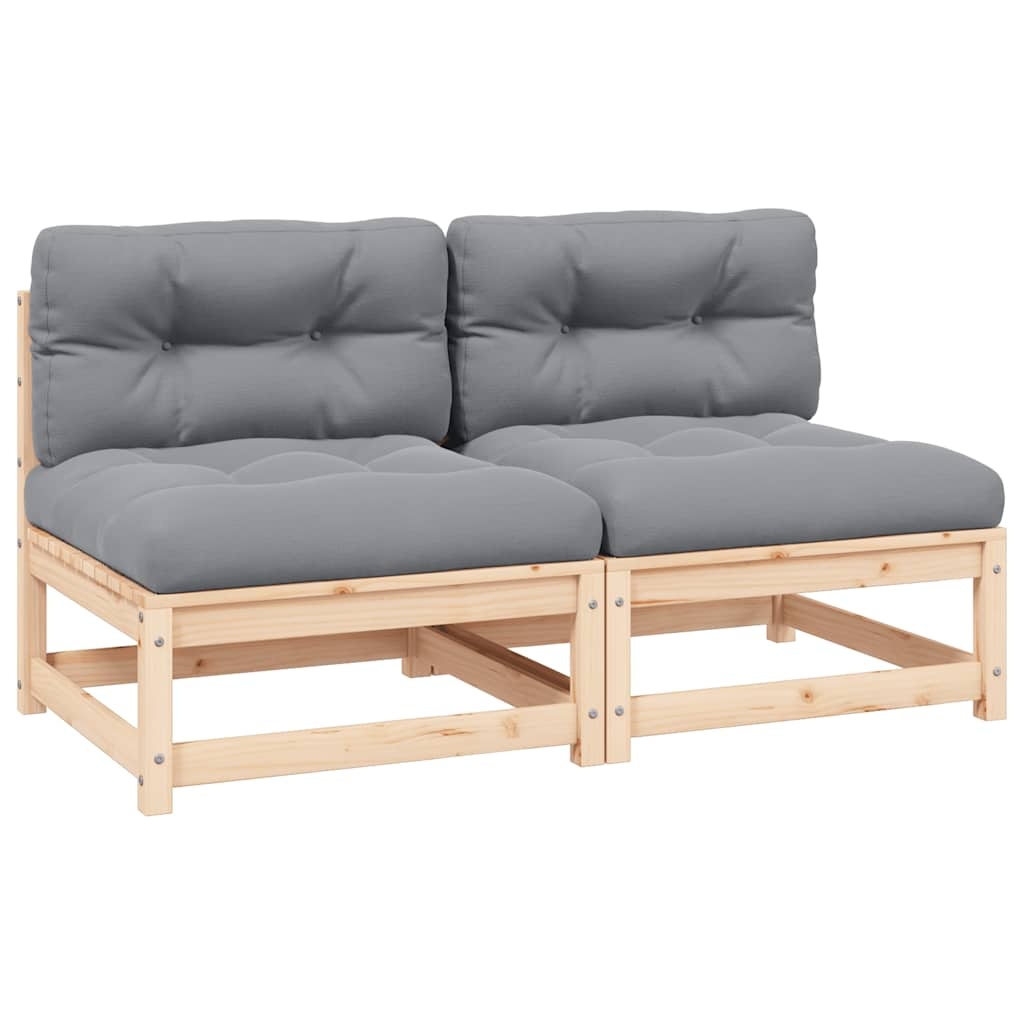Vidaxl Lot de 2 modules de canapé de jardin en pin massif - Jusqu'à 35% de réduction