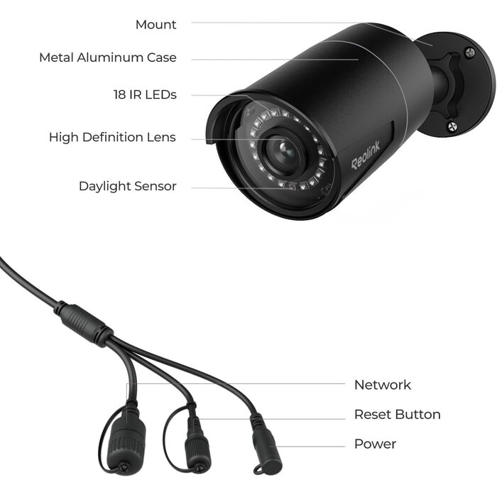 Caméra de surveillance extérieure 5MP PoE - Jusqu'à 34% de remise