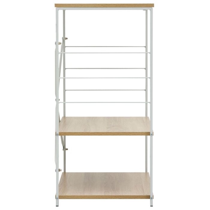 Vidaxl Meuble micro-ondes bois et blanc - 60cm - Jusqu'à -33%