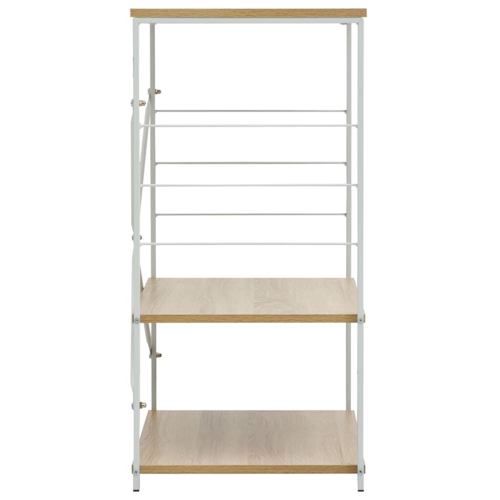 Vidaxl Meuble micro-ondes bois et blanc - 60cm - Jusqu'à -33%
