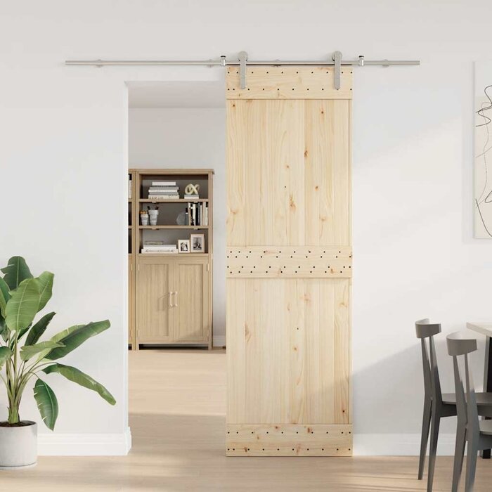 Vidaxl Kit porte coulissante 200 cm acier inox - Jusqu'à -52%