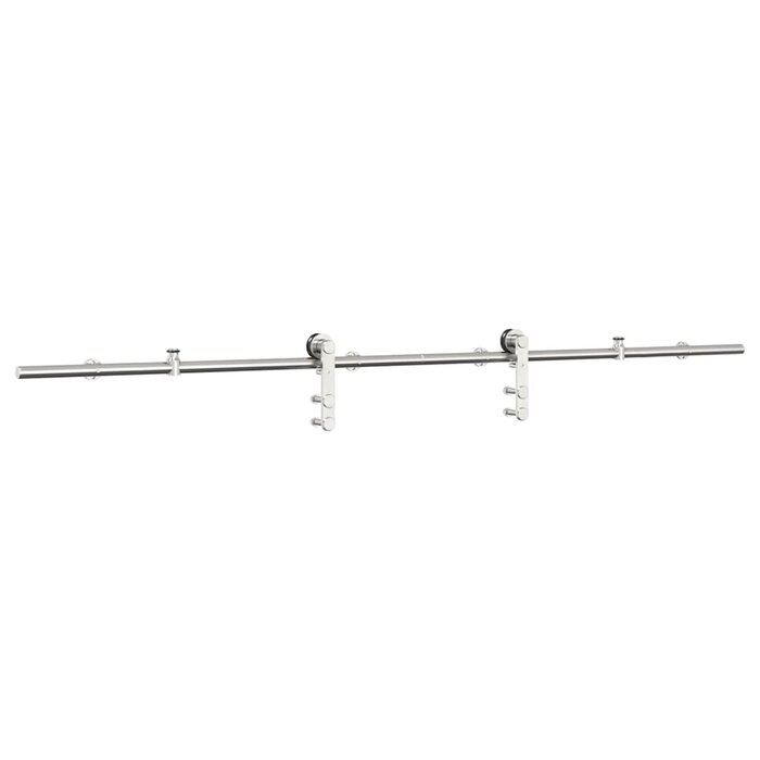 Vidaxl Kit porte coulissante 200 cm acier inox - Jusqu'à -52%