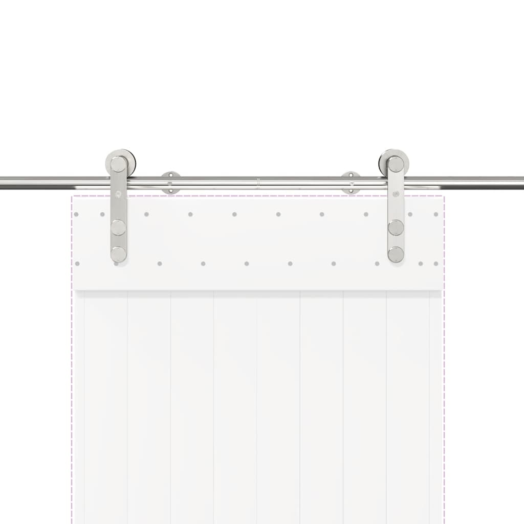 Vidaxl Kit porte coulissante 200 cm acier inox - Jusqu'à -52%