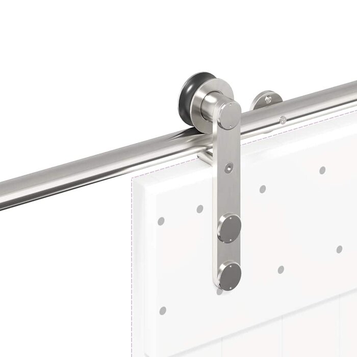 Vidaxl Kit porte coulissante 200 cm acier inox - Jusqu'à -52%