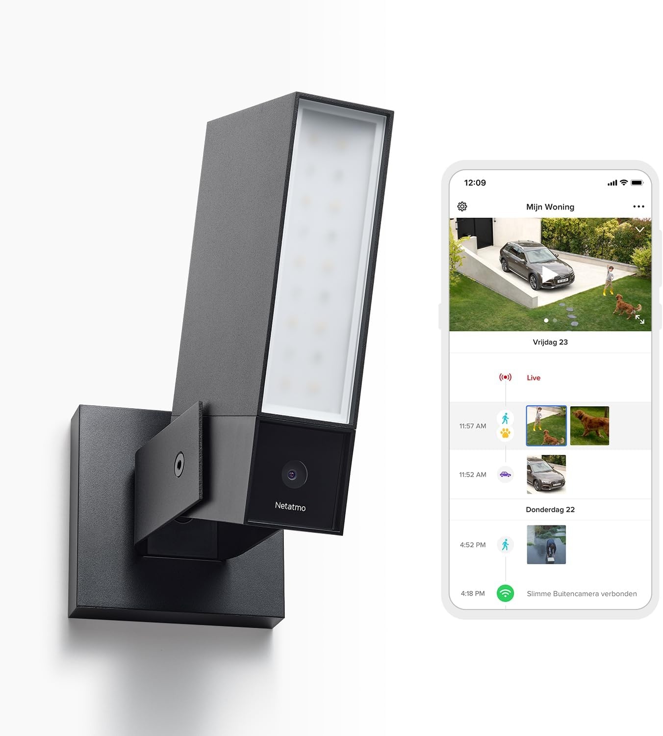 Netatmo Caméra de surveillance extérieure 4MP avec projecteur - Jusqu'à 35% de remise