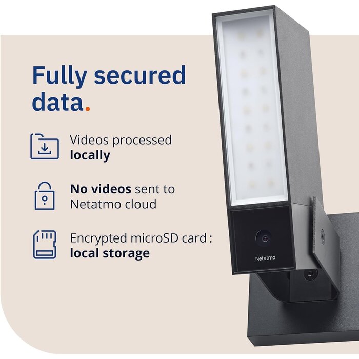 Netatmo Caméra de surveillance extérieure 4MP avec projecteur - Jusqu'à 35% de remise