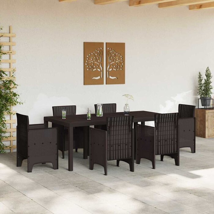 Vidaxl Table de jardin rectangulaire polyrotin 200x100cm - Jusqu'à -52%