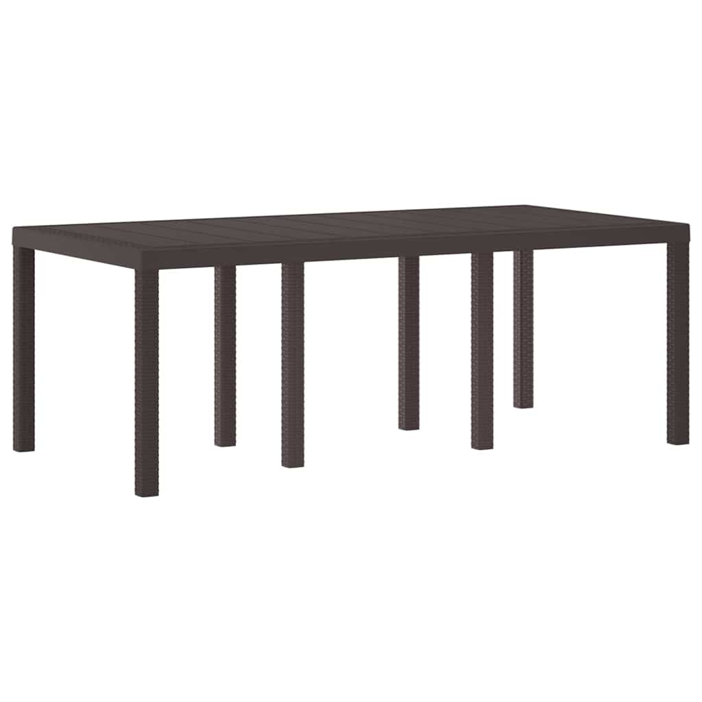 Vidaxl Table de jardin rectangulaire polyrotin 200x100cm - Jusqu'à -52%