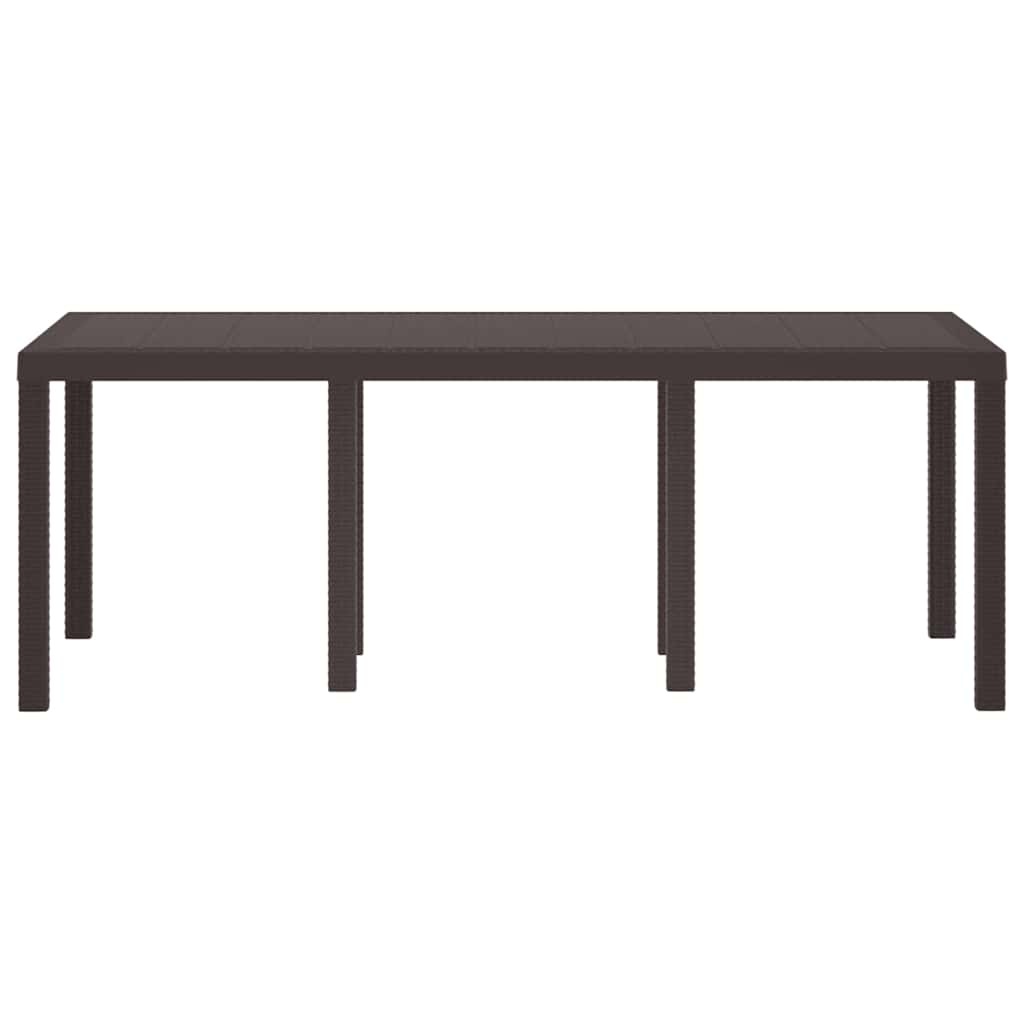 Vidaxl Table de jardin rectangulaire polyrotin 200x100cm - Jusqu'à -52%