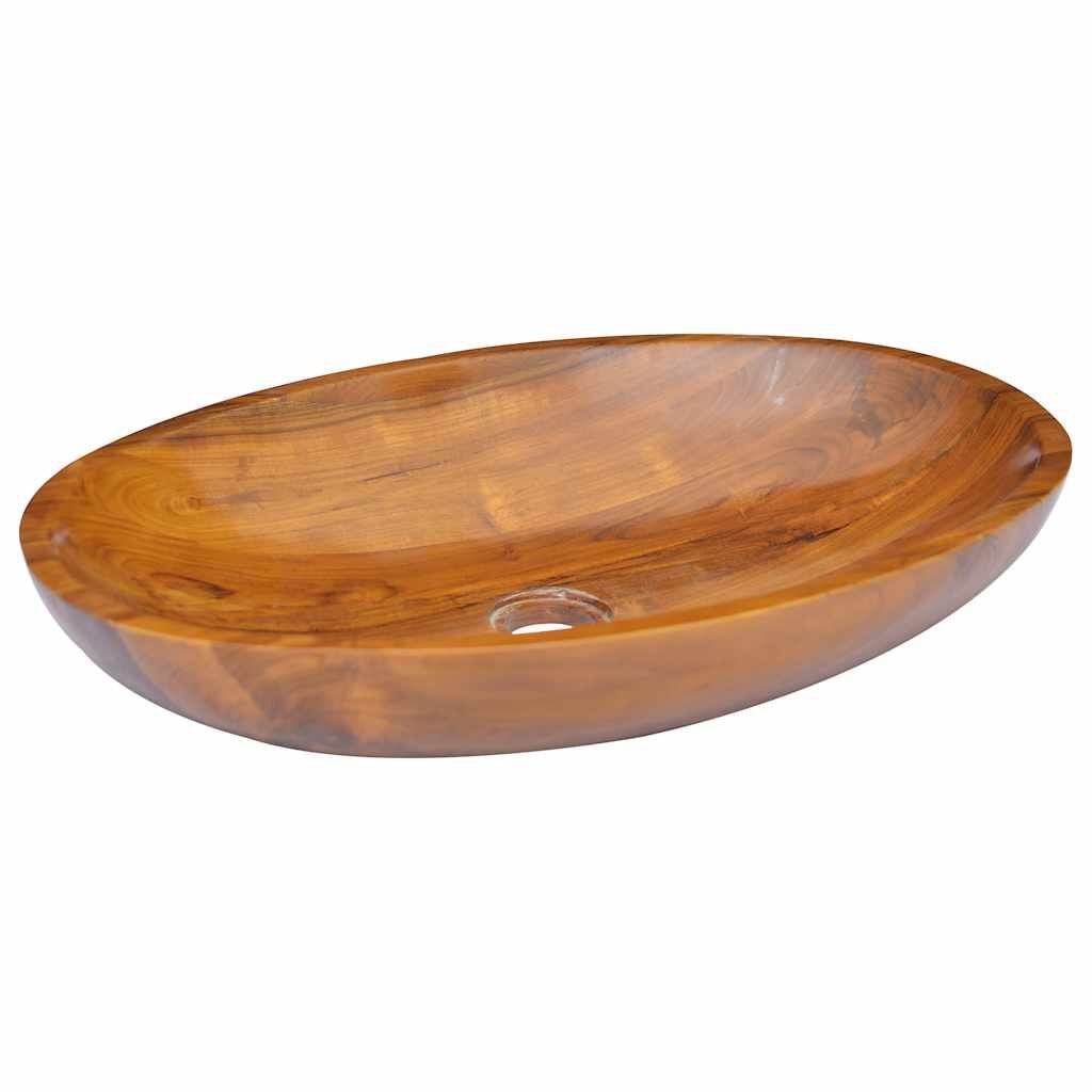 Vidaxl Vasque à poser en teck massif 60x40 cm - Jusqu'à 35% de remise