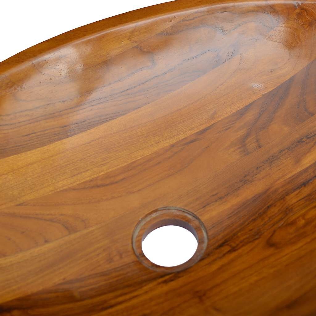 Vidaxl Vasque à poser en teck massif 60x40 cm - Jusqu'à 35% de remise