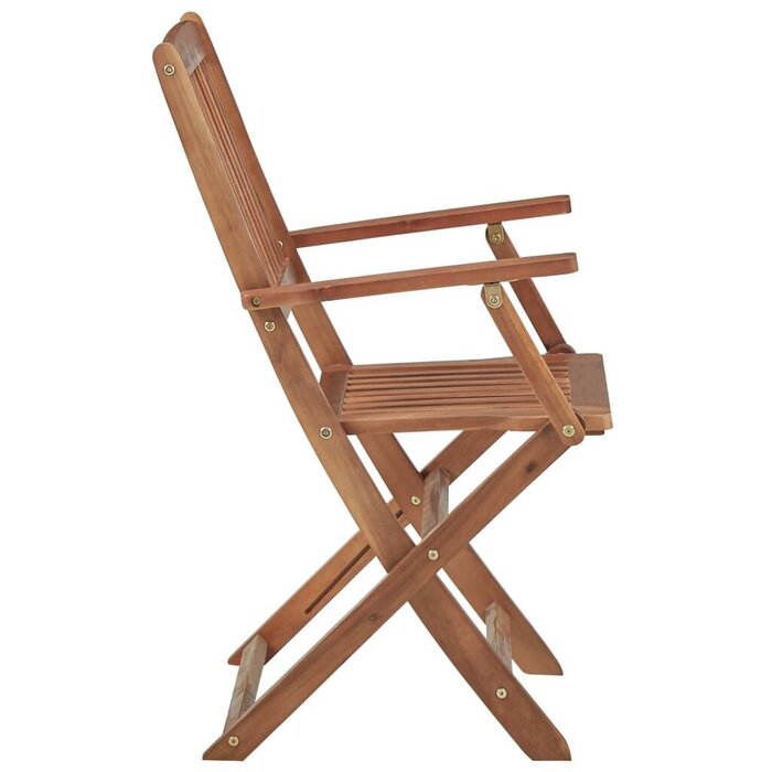 Vidaxl Lot de 4 chaises de jardin pliantes en acacia - Jusqu'à -35%