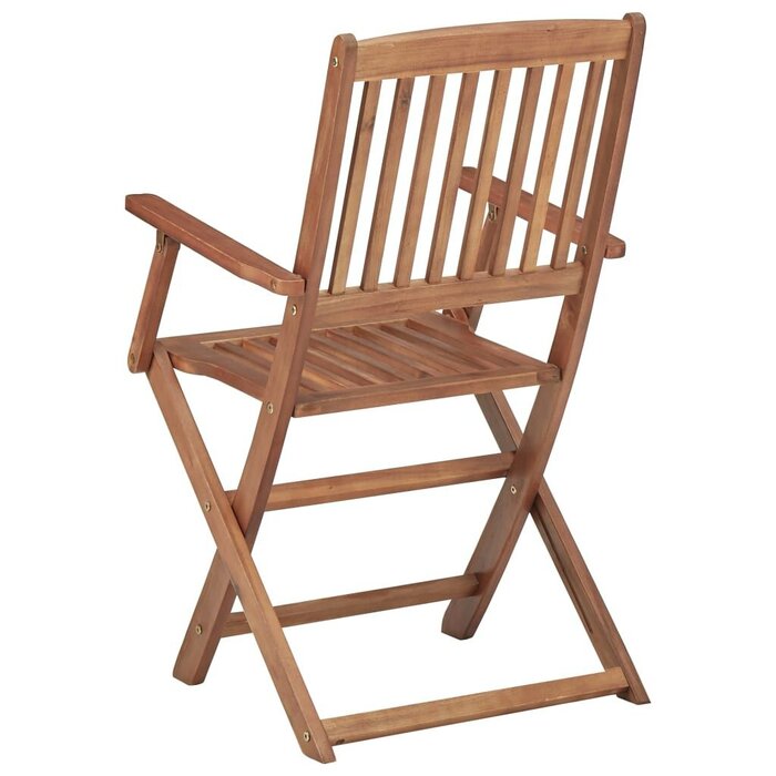 Vidaxl Lot de 4 chaises de jardin pliantes en acacia - Jusqu'à -35%