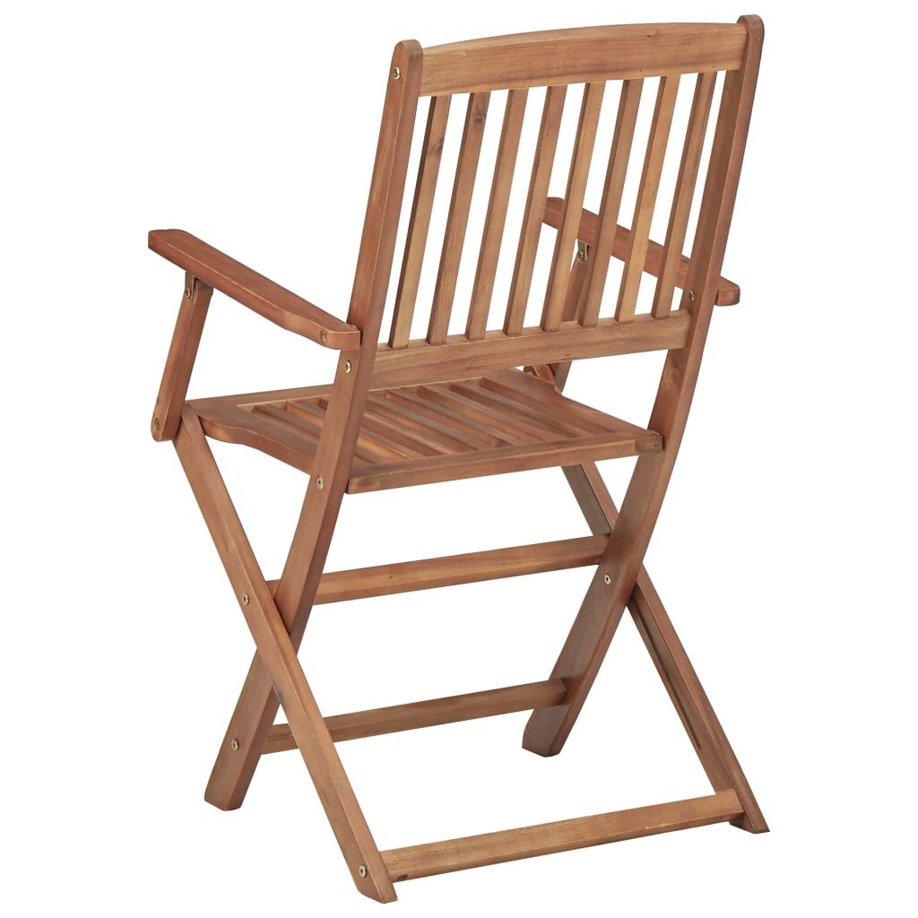 Vidaxl Lot de 4 chaises de jardin pliantes en acacia - Jusqu'à -35%