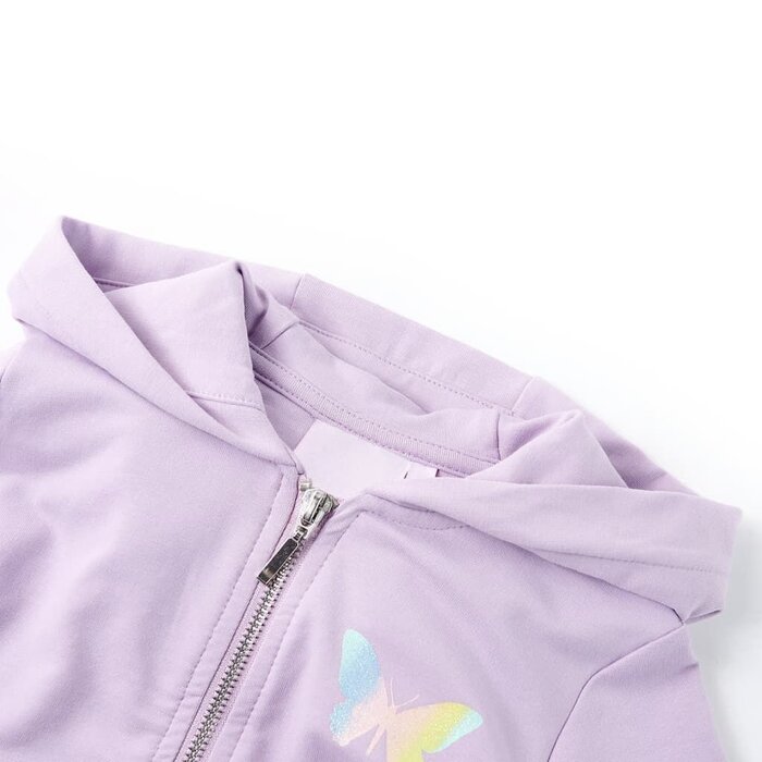Vidaxl Gilet à capuche enfant lilas 3-4 ans - Jusqu'à 26% de réduction
