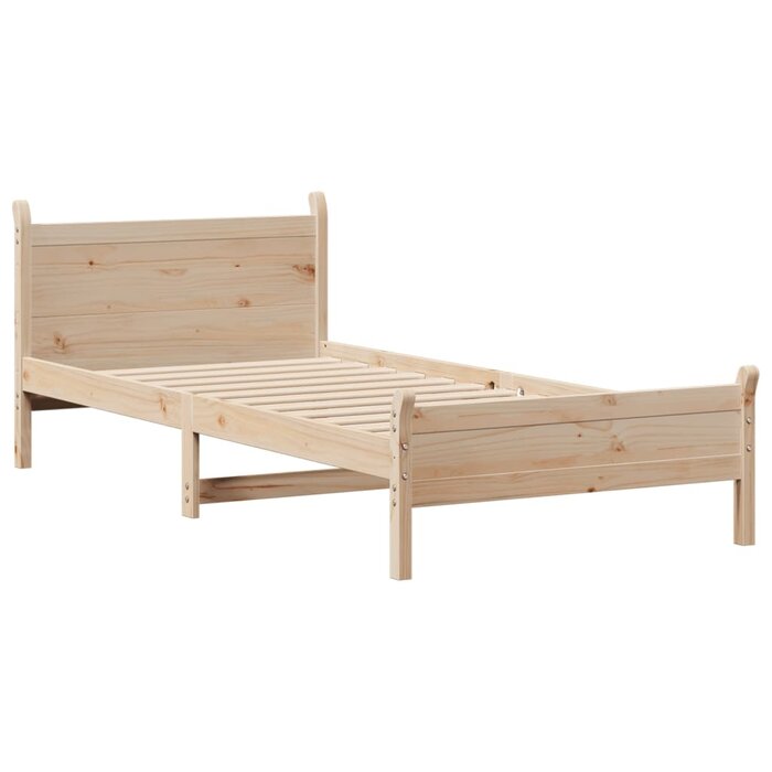 Vidaxl Cadre de lit en pin massif 90x200 cm - Jusqu'à 35% de réduction