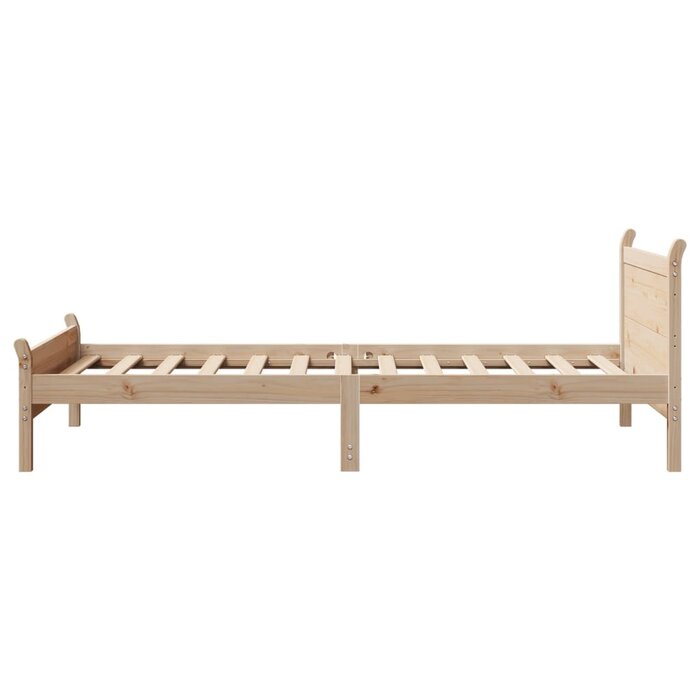 Vidaxl Cadre de lit en pin massif 90x200 cm - Jusqu'à 35% de réduction