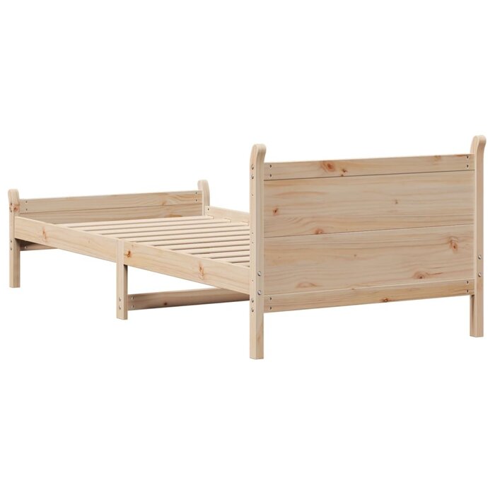 Vidaxl Cadre de lit en pin massif 90x200 cm - Jusqu'à 35% de réduction