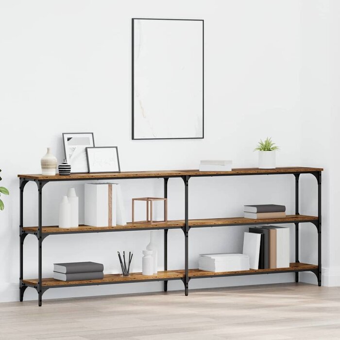 Vidaxl Console industrielle bois et métal 200cm - Jusqu'à 30% de réduction