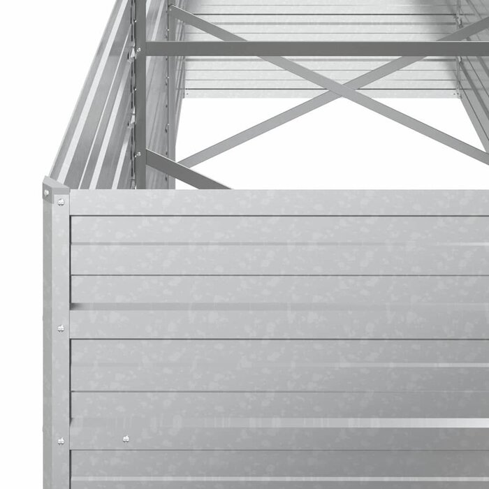 Vidaxl Grande jardinière en acier galvanisé 240x80cm - Jusqu'à 38% de remise