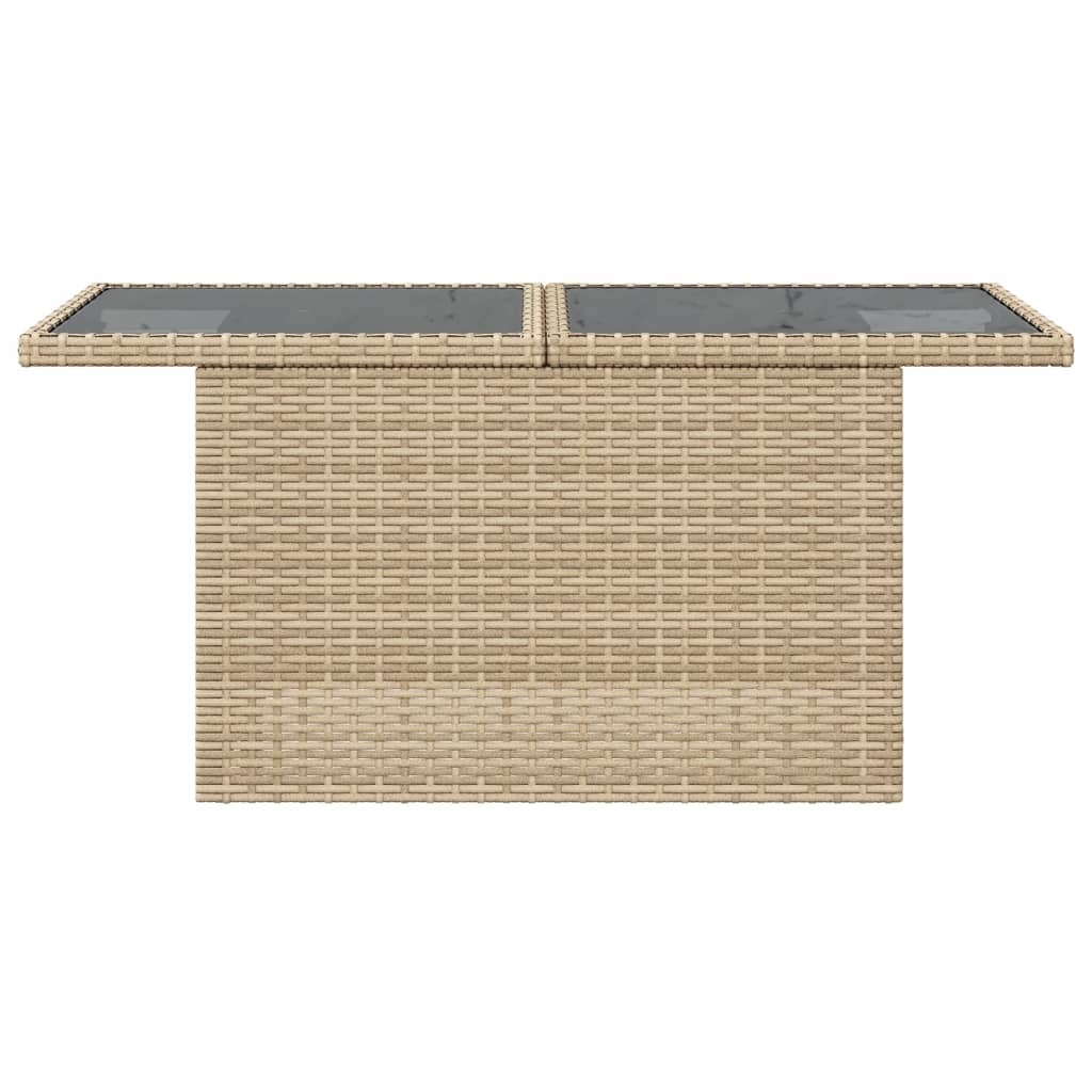 Vidaxl Table de jardin modulable en poly rotin beige - Jusqu'à -49%