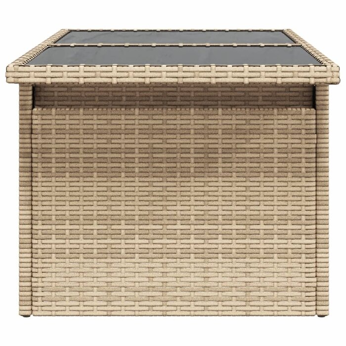 Vidaxl Table de jardin modulable en poly rotin beige - Jusqu'à -49%