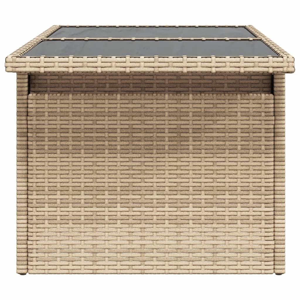 Vidaxl Table de jardin modulable en poly rotin beige - Jusqu'à -49%