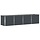 Grande jardinière rectangulaire en acier anthracite - Jusqu'à 35% de remise