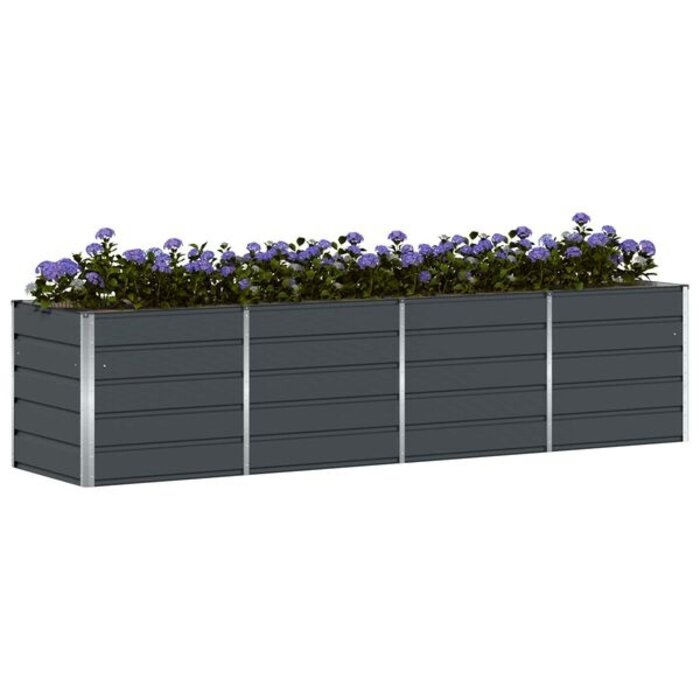 Vidaxl Grande jardinière rectangulaire en acier anthracite - Jusqu'à 35% de remise