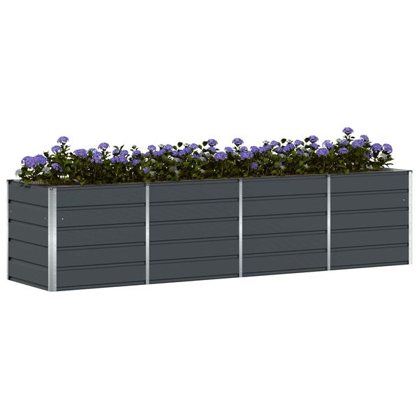 Vidaxl Grande jardinière rectangulaire en acier anthracite - Jusqu'à 35% de remise