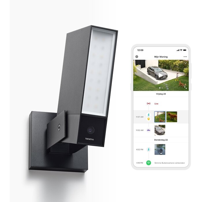 Netatmo Caméra Extérieure Intelligente HD avec Projecteur - Jusqu'à 35% de réduction