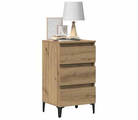 Vidaxl Table de chevet 3 tiroirs chêne artisan - Jusqu'à -34% sur l'outlet