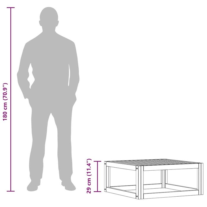 Vidaxl Table basse de jardin en acacia massif - 68x68 cm - Jusqu'à -34%
