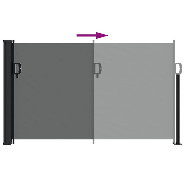 Vidaxl Brise-vue latéral rétractable 120x500cm - Anthracite - Jusqu'à -34%