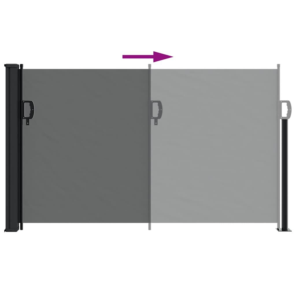 Vidaxl Brise-vue latéral rétractable 120x500cm - Anthracite - Jusqu'à -34%