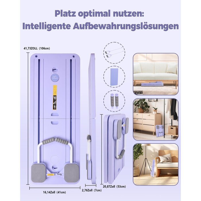 Plateforme Pilates Reformer Pliable Violette - Jusqu'à 34% de réduction