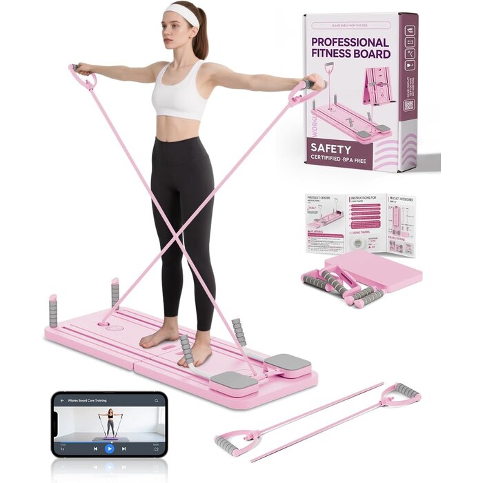 Plateforme Pilates Reformer Pliable Violette - Jusqu'à 34% de réduction