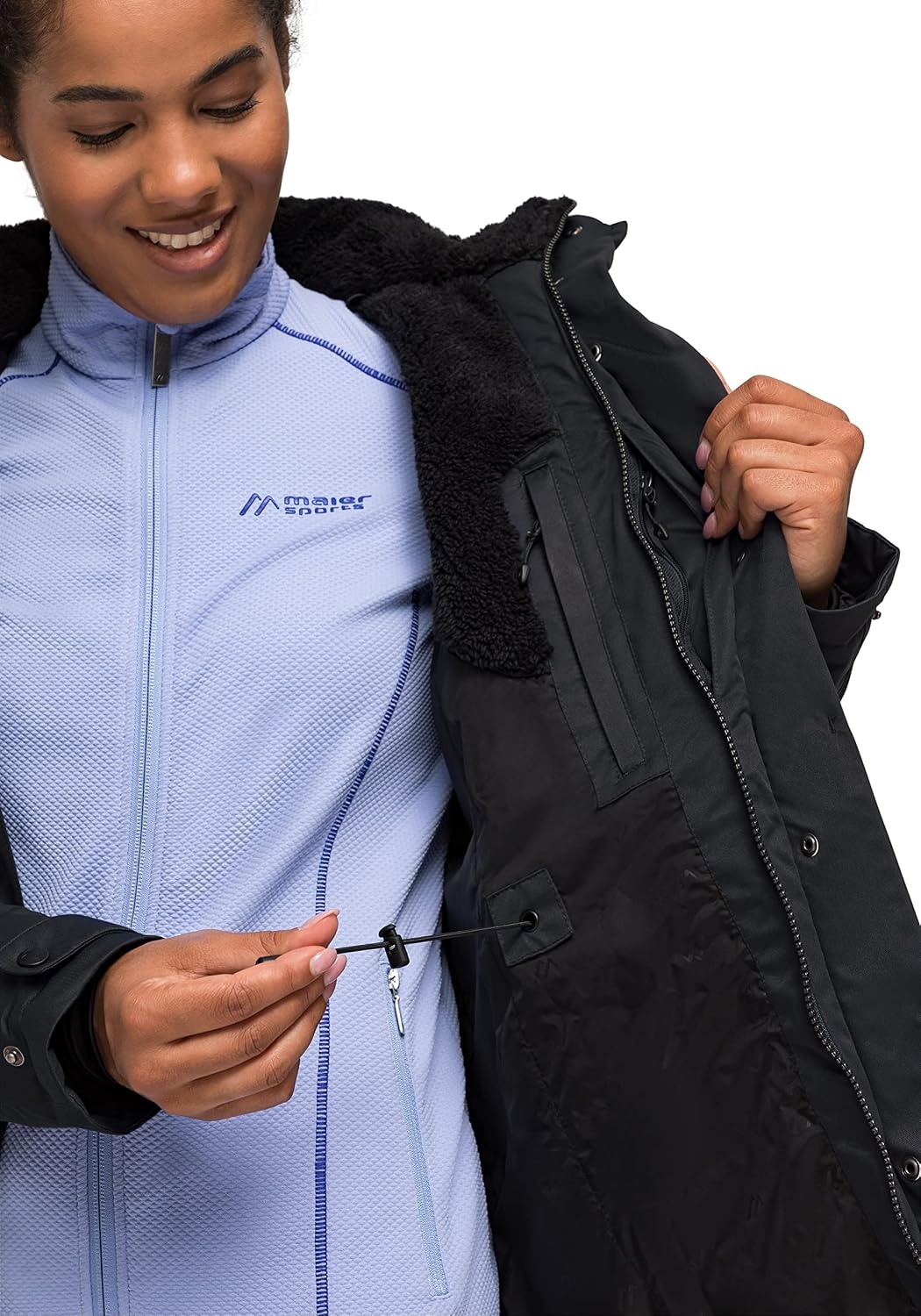 Veste outdoor d'hiver femme, doublure teddy - Jusqu'à 35% de remise