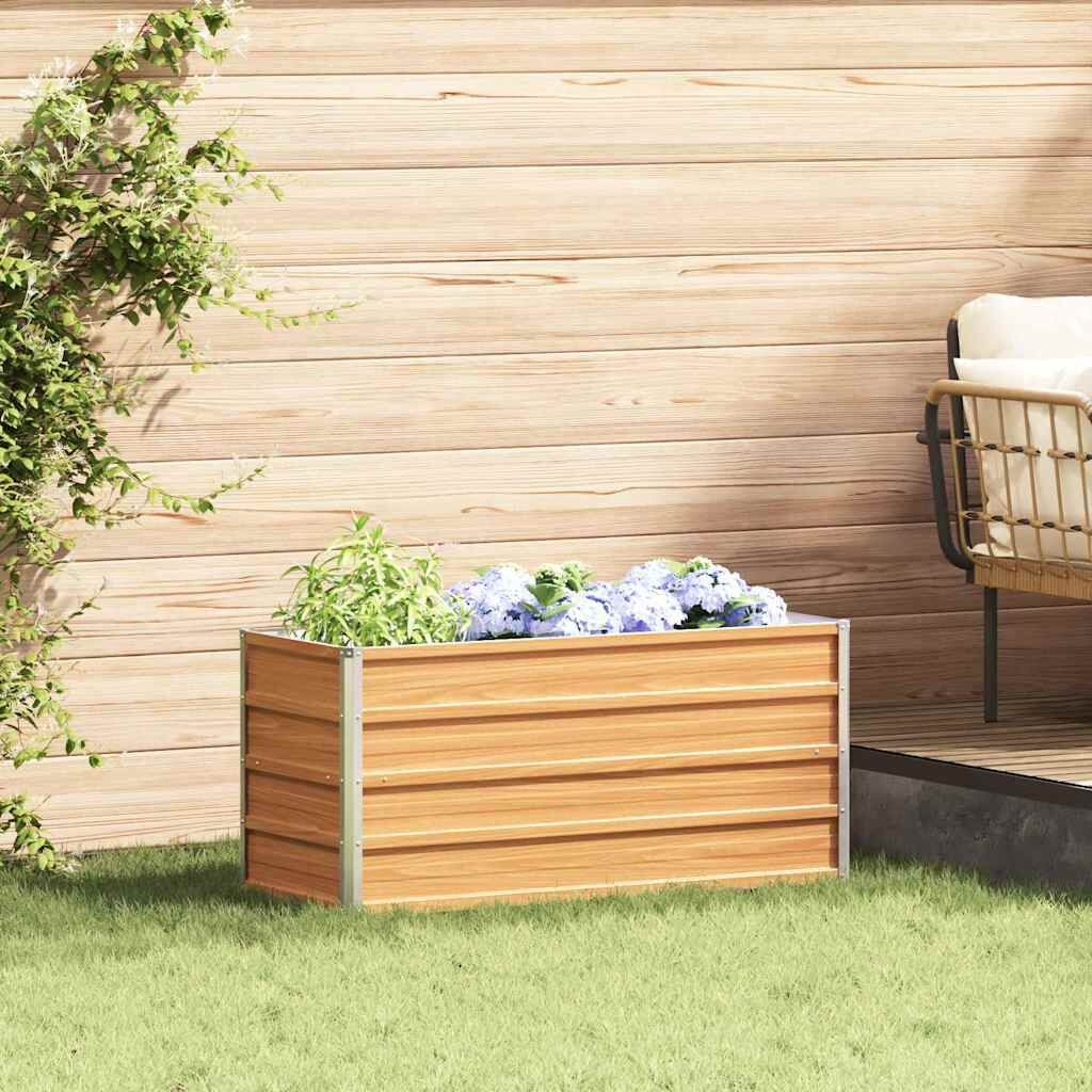 Vidaxl Jardinière surélevée en acier galvanisé 100cm - Jusqu'à -31%
