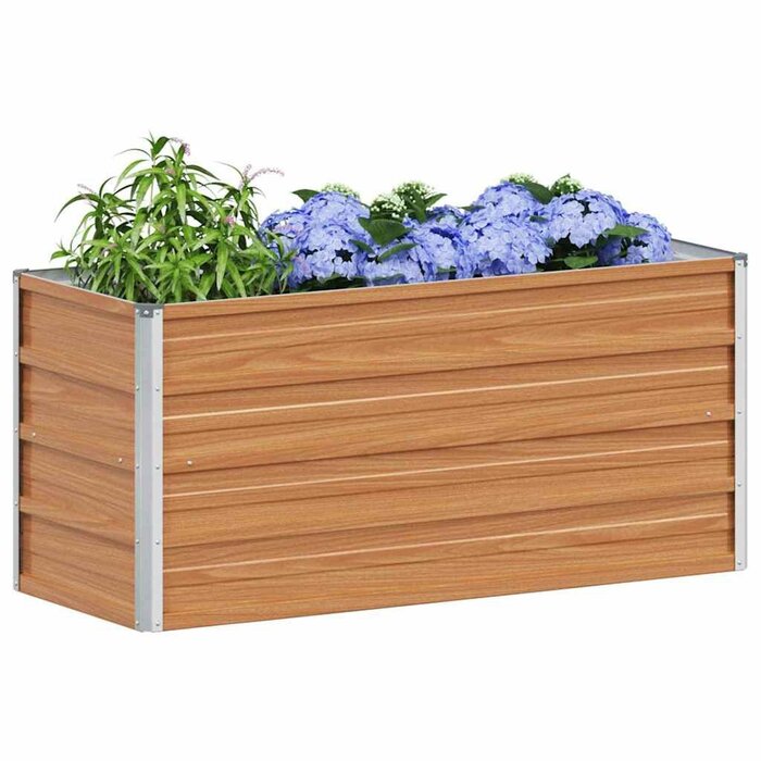 Vidaxl Jardinière surélevée en acier galvanisé 100cm - Jusqu'à -31%