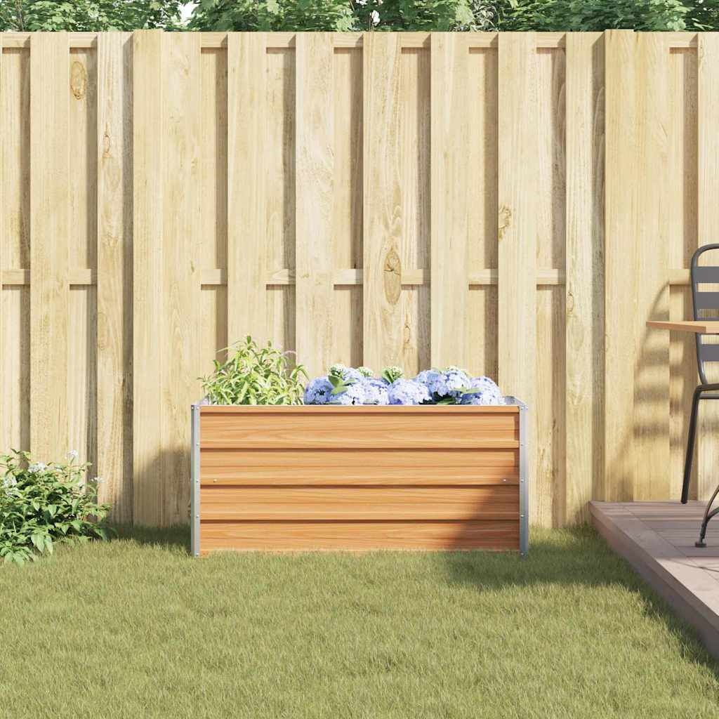 Vidaxl Jardinière surélevée en acier galvanisé 100cm - Jusqu'à -31%