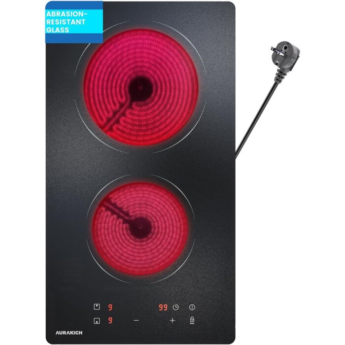 Plaque vitrocéramique 2 zones 3000W - Jusqu'à -34% sur le prix d'origine