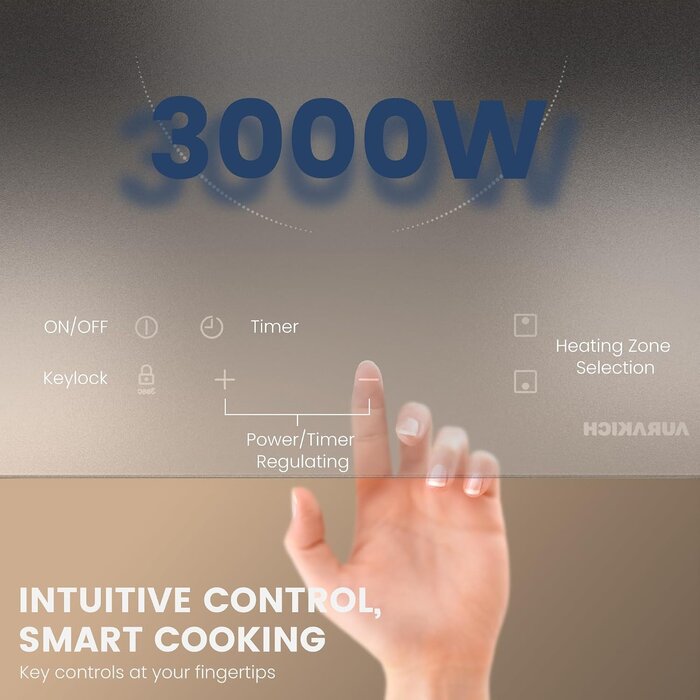 Plaque vitrocéramique 2 zones 3000W - Jusqu'à -34% sur le prix d'origine