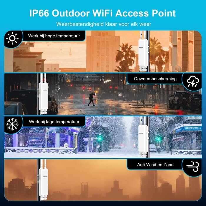 Point d'accès WiFi extérieur 1200 Mbps - Étanchéité IP66 - Jusqu'à -33%