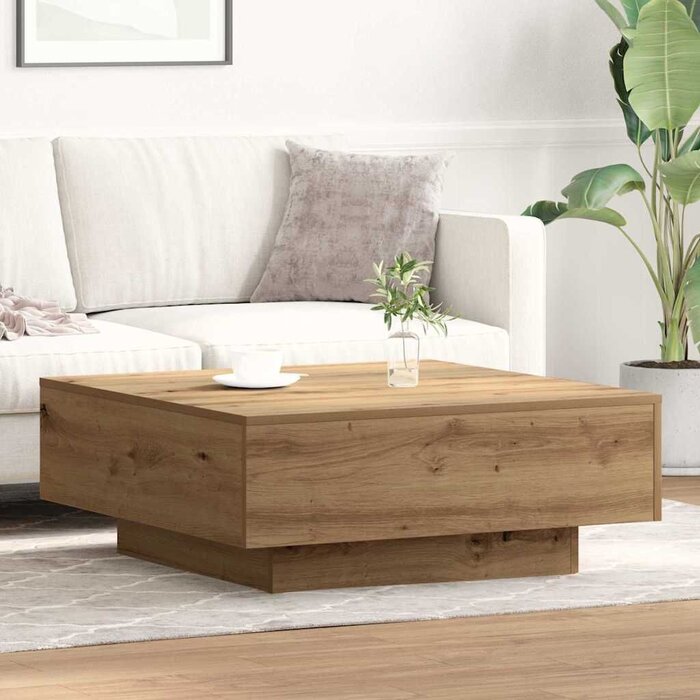 Vidaxl Table basse chêne 80x80cm - Jusqu'à 59% de réduction