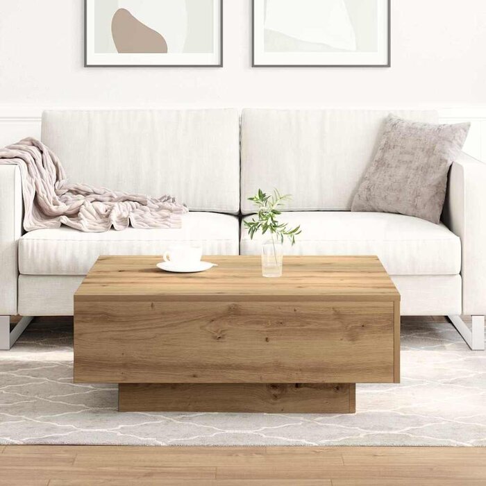 Vidaxl Table basse chêne 80x80cm - Jusqu'à 59% de réduction